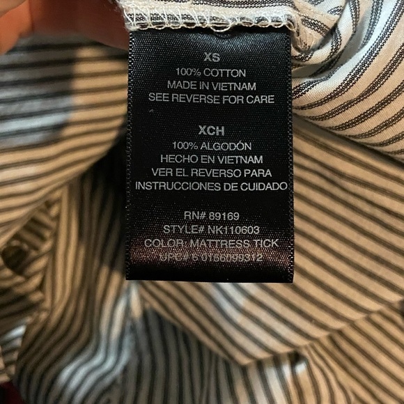 Norma Kamali Cap Sleeve Seersucker Stripe Tie Waist Shirt Dress - Picture 10 of 10